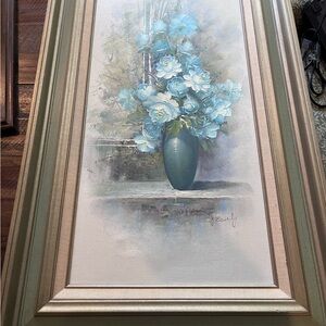 Home Galleries Inc. J. Beverly original oil painting Silver Art Seal 1984
